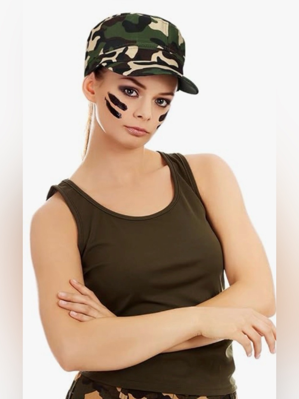 Jungle Camo Cadet Army Cap Flat Top Military Hat